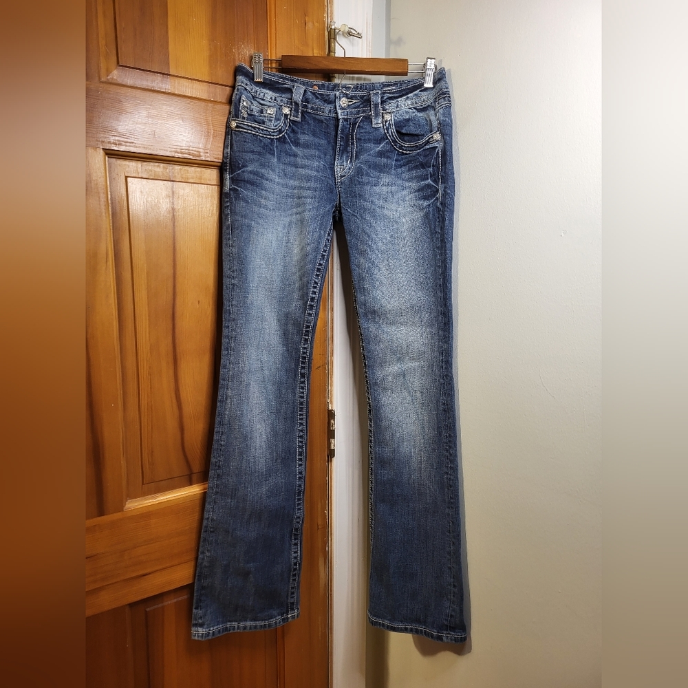 Miss Me Women's Adorned Signature Boot Jeans